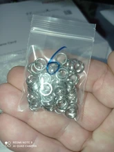 50 unids/bolsa de acero inoxidable gancho de anillos de Pesca 3 #/4 #/5 #/6 #/7 #8 # anilla con doble abertura accesorios para herramientas de pesca conector de anillos planos