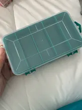 13 redes transparente portátil tornillos caja de almacenamiento doble-lado multifuncional estuche para herramientas de almacenamiento de caja de plástico