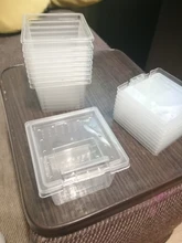 10x caja de alimentación jaula para reptil incubación contenedor tanque de cría claro vivero de reptiles terrario insecto caja de crianza comida alimentación Bo