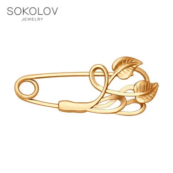 SOKOLOV brooch of silver gilded fashion jewelry 925 women's male 
SOKOLOV brooch of silver gilded fashion jewelry 925 women's male