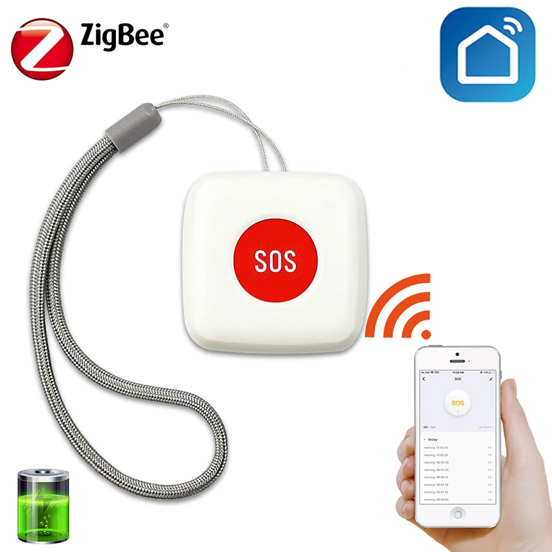 Tuya Zigbee Wireless Remote Control SOS Button Alarm Emergency Help Alarm Helps fall elderly and children
Tuya Zigbee Wireless Remote Control SOS Button Alarm Emergency Help Alarm Helps fall elderly and children