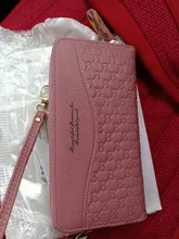 Billeteras para mujer 2020 largos creativos titular de la tarjeta femenina PU monedero de lujo monedero chicas moda sobre borla dinero bolso de cuero