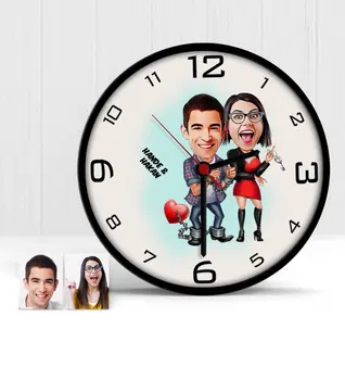 Personalized Valentine Cartoon Wooden Wall Clock-1 
Personalized Valentine Cartoon Wooden Wall Clock-1