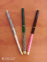 Monja-cepillo de tallado de diamantes de imitación para manicura, delineador de líneas francesas de Gel acrílico UV, herramienta de dibujo