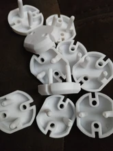 Cubierta de protección eléctrica para bebés, protector de 2 fases de pie, 2 agujeros redondos, estándar europeo, 10 piezas