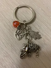 Llavero étnico Tribal para mujer, llavero con forma de elefante, regalo bohemio único, joyería de loto, 1 ud.