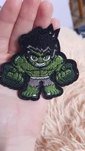 Marvel-Parches de dibujos animados de Iron man, spiderman, hulk, Capitán América, pegatinas para ropa, calcomanías de tela de bordado
