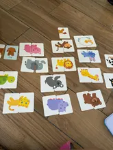 Tarjetas de puzles cognitivos para bebé, juguetes educativos, juego de relacionar, vehículo de dibujos animados, animales frutales, tarjetas didácticas en inglés para niños