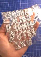 Plantillas con alfabeto en inglés, troqueles de corte de Metal para álbum de recortes/fotos, gofrado de papel DIY decorativas