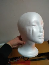 Soporte práctico de espuma para pelucas para cabezas de maniquí, soporte de exhibición para gafas, modelo de cabeza de peluca, envío directo, con soporte para peluca