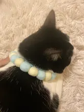 Bola de peluche de Collar para perros y gatos Collar dulce bufanda para perro lindo gatito accesorios Rosa correa para el cuello perrito con perla perro Pug Chihuahua