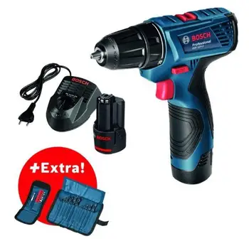 Drill cordless Bosch GSB 120li + snap kit (11 bit and 12 drills) (0.601. 9f3.007)
Drill cordless Bosch GSB 120li + snap kit (11 bit and 12 drills) (0.601. 9f3.007)