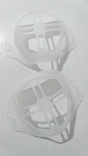 Soporte para mascarilla 3D, apoyo para la boca, ayuda a respirar, cojín interior, soporte de silicona de grado alimenticio, transpirable, 1 unidad
