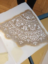 Rueda circular de Mandala 1/4 de 20x20cm, plantilla para pintura, libro de recortes colorear, plantilla decorativa de álbum en relieve