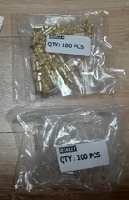 Bullet-Terminals-Connector Insulating-Sleeves Female And with for Car 100pcs/Lot Gold