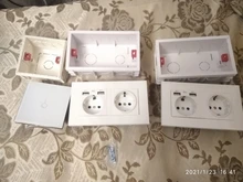 SRAN-enchufe eléctrico de pared con conexión a tierra, indicador LED oculto, enchufe doble con usb, 146x86mm