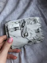 Tarjetero con textura de mármol, cartera pequeña de bolsillo para tarjetas de crédito, delgado y delgado, color blanco