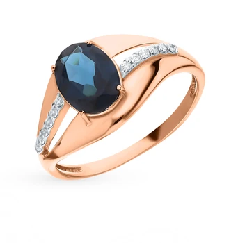 Gold ring with Topaz and cubic zirconia sunlight sample 585
Gold ring with Topaz and cubic zirconia sunlight sample 585