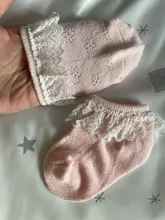 YWHUANSEN 0 a 6 años bebé niño pequeño niñas con volantes de encaje tobillo algodón calcetines vestido princesa verano algodón ojal calcetines con flores
