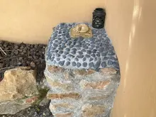 Personalizado recuerdo de gato piedras con un 3-D gato durmiendo en la parte superior de impresión de la pata al aire libre en el interior forGarden patio trasero marcadores de tumba
