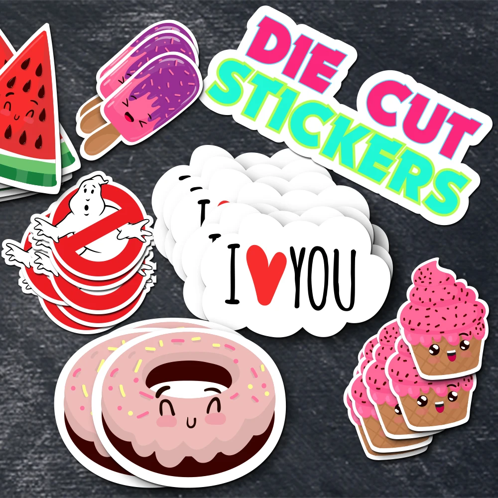 Custom Design Die Cut Stickers for brand logo company name with Hi-quality printing Strong adhesive for Promotional use
Custom Design Die Cut Stickers for brand logo company name with Hi-quality printing Strong adhesive for Promotional use