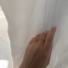 A-Z 26 anillos con letras para los hombres de las mujeres de oro rosa blanco abierto de oro ajustable anillo Alianzas de Boda mujer hombre amor anillo de compromiso