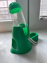 Soporte para botella de agua 3 en 1 para hámster, dispensador de 80ML con Base tipo refugio, accesorio pequeño para nido de mascotas, dispositivo automático de agua