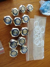 Interruptor de botón de Metal de 16mm, 19mm, 22mm, pines cortos, bloqueo de bloqueo, autoreinicio, momentáneo, 1NO LED, rojo, azul, amarillo, verde, blanco