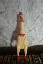 Pollo chillón de goma, bonita y divertida caricatura, Grande/cachorro interactivo, perro de juguete, Limpieza de dientes, Sm ll, juguetes para mascotas