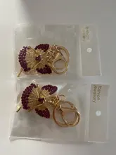 Joyería creativa colgante llavero aleación Diamante de imitación hada y mariposa llavero bolso colgante coche llavero mujer joyería regalo