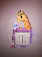 Switch-Cover Wall-Sticker Outlet Unicorn Room-Decor Luminous-Switch Flamingo Silicone