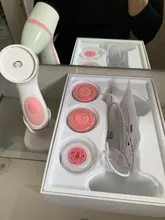 Limpiador Facial eléctrico 3 en 1, masajeador de silicona giratorio, limpieza profunda con cepillo, exfoliación de la piel, resistente al agua