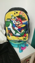 Mochila de Mario de 16 pulgadas para niños y niñas, morral escolar de dibujos animados para guardería, morral diario