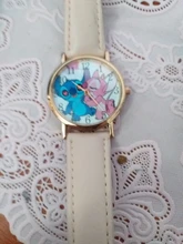 Nuevas de cuero puntada relojes de las mujeres reloj de cuarzo reloj de pulsera de dibujos animados chico regalo