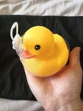 Pato lindo bebé baño juguetes Squeeze animales pato de juguete de goma BB baño juguete raza juguete pato amarillo de goma de juguetes clásicos