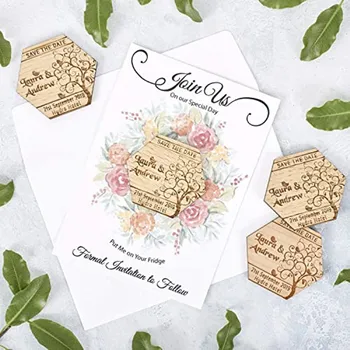 customize wood Hexagon Magnet, engraved tree Save The Date Magnets, wedding favors wooden Invitations with card, guest Souvenirs
customize wood Hexagon Magnet, engraved tree Save The Date Magnets, wedding favors wooden Invitations with card, guest Souvenirs