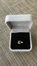 A-Z de iniciales para mujer, 26 anillos con letras, acero inoxidable, dorado, anillo con apertura ajustable, nombre, alfabeto, regalo de joyería de boda