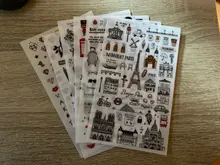 Pegatina de papel para decoración de diario de viaje de estilo europeo, planificador de etiquetas de álbum de recortes, Kawaii, regalos coreanos, pegatinas estacionarias