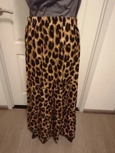 Leopard Print Skirts ZANZEA Long Casual Women Summer Elastic Party Fashion Female Loose