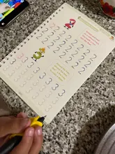 Cuaderno de escritura a mano con 4 libros mágicos, libro de arte para bebé, para caligrafía, escritura, letras en inglés