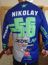 Camiseta con nombre personalizado para motocross y MTB para hombre, jersey enduro y ciclismo de montaña, para descenso DH, de secado rápido
