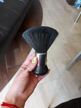 Cepillo de fibra suave para el cuello, brocha de polvo para pelo negro, herramienta práctica de peinado y corte de pelo