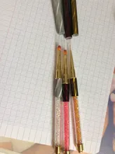 Monja-cepillo de tallado de diamantes de imitación para manicura, delineador de líneas francesas de Gel acrílico UV, herramienta de dibujo