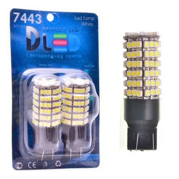 1pcs LED Car Lamp W21/5W - T20 - 7443 - W3х16q - 120 LED SMD3528 Yellow-White
1pcs LED Car Lamp W21/5W - T20 - 7443 - W3х16q - 120 LED SMD3528 Yellow-White