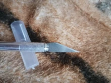 Cuchillo de hoja de bisturí con mango de Metal, cortador de papel de madera, pluma artesanal, suministros de corte de grabado, bricolaje, papelería, cuchillo de utilidad, 1 Juego