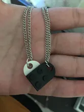 Collar de cadena con colgante de corazón de amor para hombre y mujer, 2 uds., regalo de San Valentín, 2021