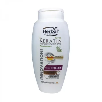 HERBAL ORIGINALS PHYTO KERATIN PROFESSIONAL HAIR CARE PERFECT COLOR SIN SILICONA CHAMPU 400ML MUJER
HERBAL ORIGINALS PHYTO KERATIN PROFESSIONAL HAIR CARE PERFECT COLOR SIN SILICONA CHAMPU 400ML MUJER