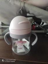 Taza de bebida de 300ml para niños, vaso de paja con diseño de dibujos animados para niños, resistente a caídas, botella de agua, Bola de aprendizaje azul