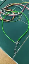 10 unids/lote 2 mm de cuero Real hecho a mano ajustable trenzado collares de cuerda y amuletos colgantes resultados langosta cierre cable cadena