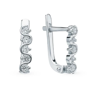 Silver earrings with cubic zirconia sunlight sample 925 
Silver earrings with cubic zirconia sunlight sample 925